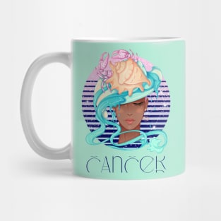 Cancer Zodiac Sign | Circle  Beautiful Girl Mug